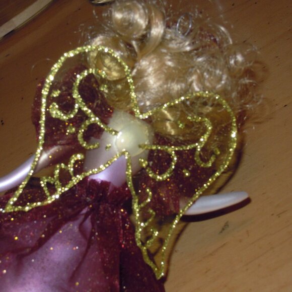 Vintage Hand Blown De Carlini Italy Woman Angel Christmas Tree Glass Ornament - Picture 5 of 11